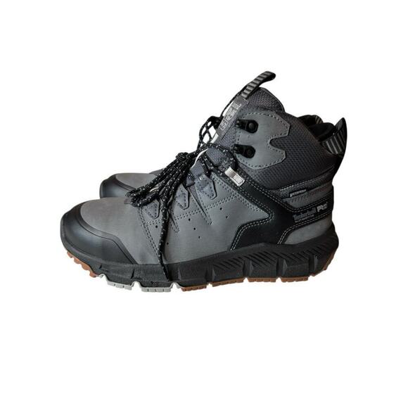 Timberland PRO NEW Tempe 6” Alloy Toe Work Boots Grey Leather Men’s Size 9 WIDE main image 4